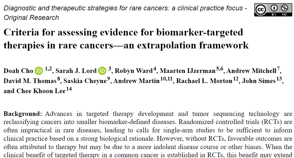 TAMedOncol's tweet photo. A new framework proposes criteria for extending biomarker-targeted therapies from common to rare cancers sharing the same biomarker. This approach aims to improve transparency in clinical decisions. Read more: https://t.co/oNqBwl56eh

#Oncology #CancerResearch https://t.co/AwYCOFNxWq