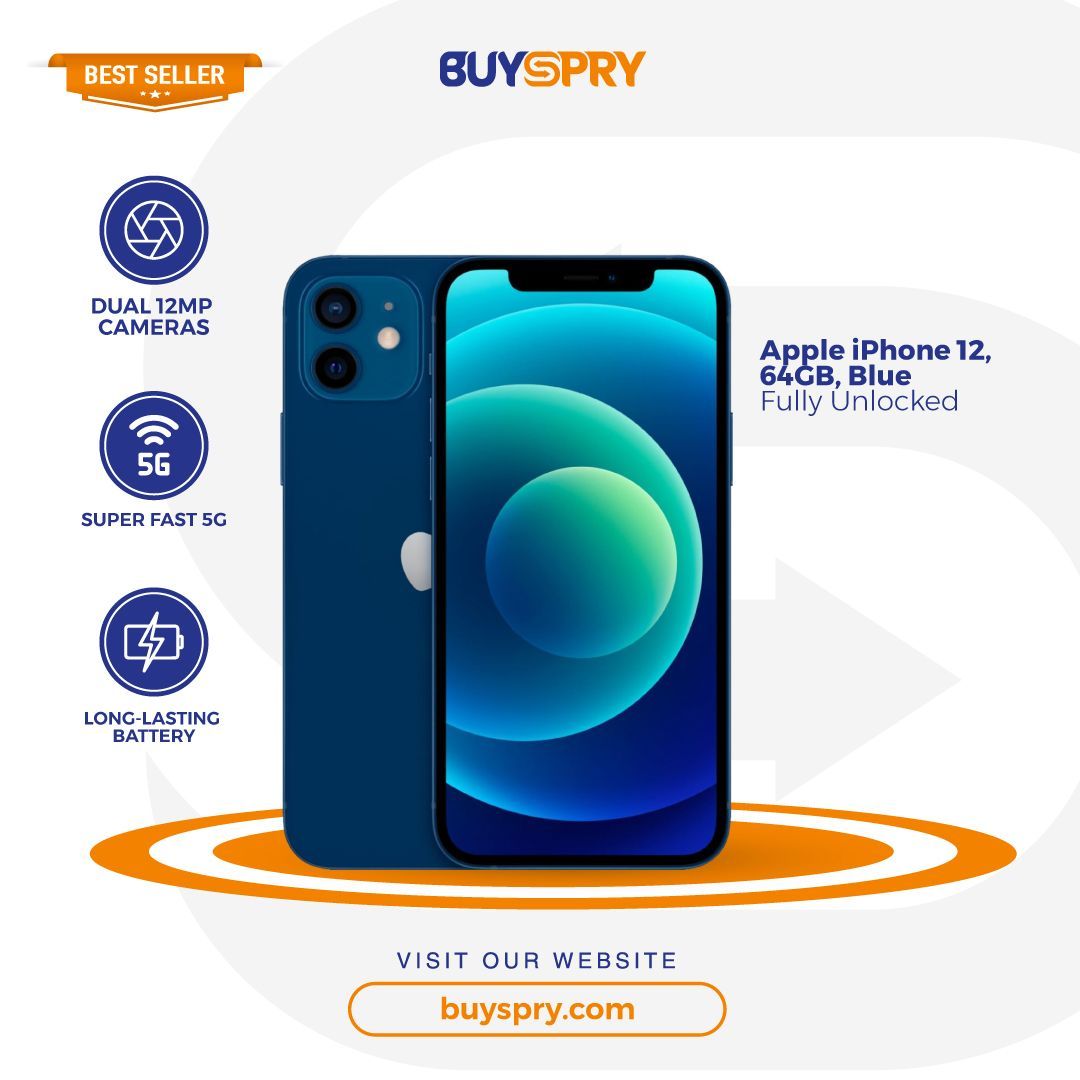 BuySpry's tweet image. BEST SELLER    #BuySmart with iPhone 12! ✨

This elegant unlocked device gives you the freedom to choose the phone company you want and enjoy all its incredible features.

#BuySmart #BuyQuality #BuyRefurbished #BuySPRY  #Innovation