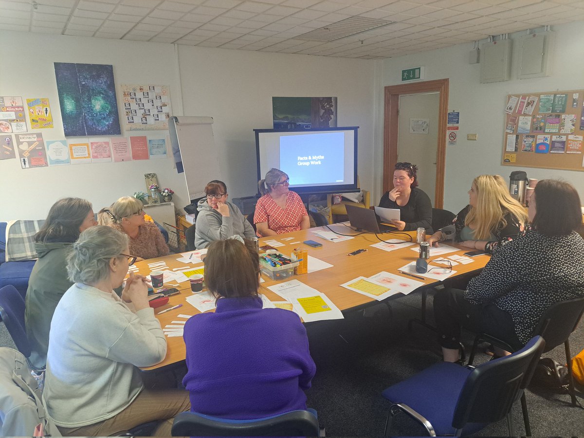 FocusDerry's tweet image. Session 2 womens health programme. Today's workshop facilitated by Rachel focused on reproductive health.  We'll be highlighting feedback from the group at the end of this programme, to amplify lived experience, on what should change for womens health