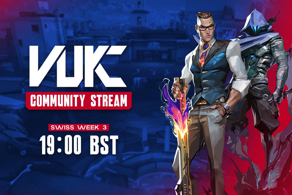 🔥We're BACK! 🔥

The amazing staff for tonight...

<a href="/tomfooleryvideo/">tom</a> // Producer
<a href="/BreadBroadcasts/">Marcel Kajut</a> // TD
<a href="/Miki_Prod/">Miki</a> // Replay Operator
<a href="/DSHZY415/">Kara "DSHZY”</a> &amp; <a href="/halicutee/">hali</a> // Observers
<a href="/Maddsbear/">Maddsbear @ VCT Paris</a> &amp; <a href="/Quyxx_/">Tyler “Quyxx” Quelch</a> // Casters
<a href="/ButterEvents/">ButterEvents</a> // Moderator

⬇️Come watch VUKC Community Stream Week 3! ⬇️