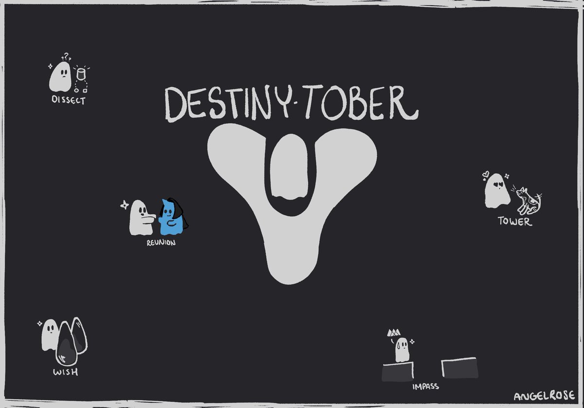 AngelRosePetals's tweet photo. Days 1-5 for Destinytober! 👻💙

I originally wasn’t going to use any color in this, but Cayde just had to be blue lol

#DESTINYTOBER24 #Destiny2Art https://t.co/l3JPsGHjxB