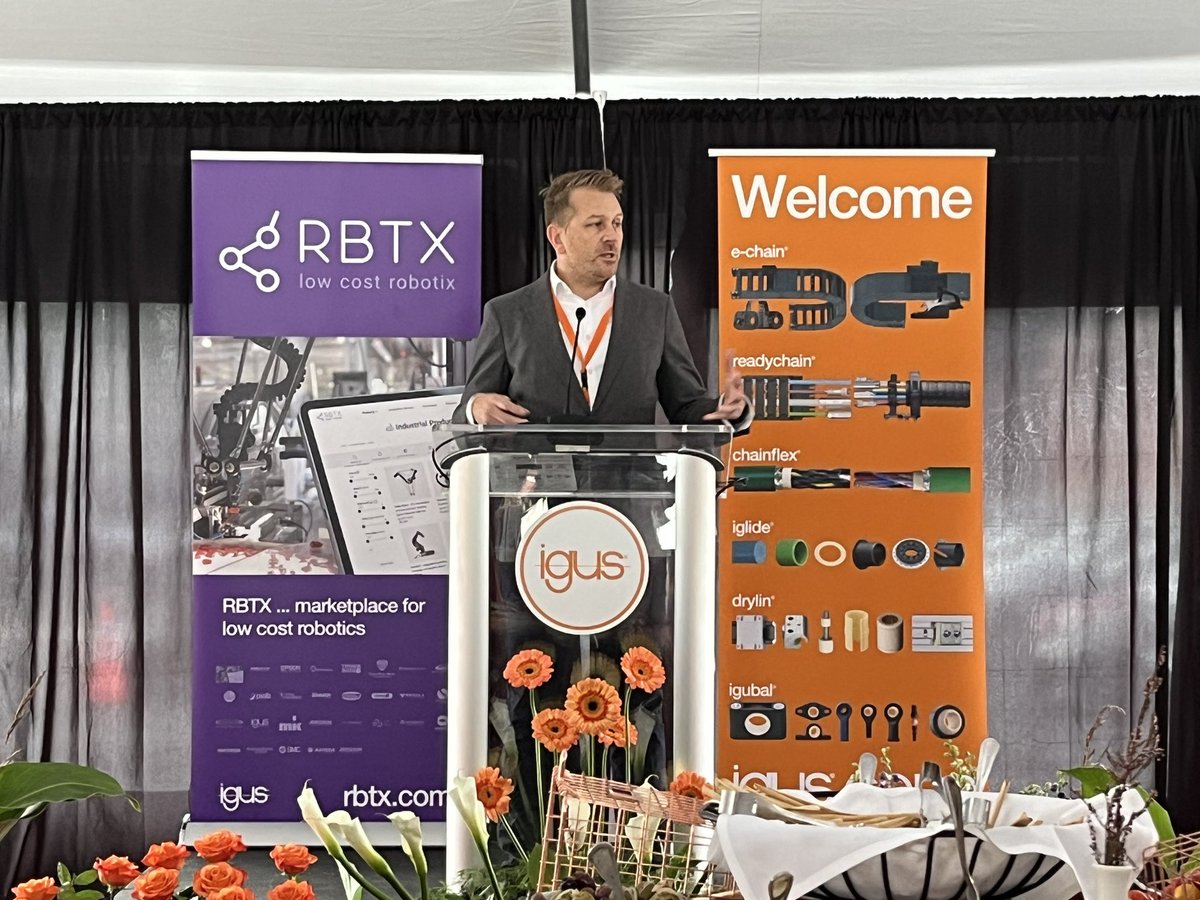 Rachael Pasini (@wtwh_rachael) on Twitter photo Learning about what <a href="/igus_Inc/">igus® Inc.</a> has in store for at the grand opening of RBTX 🤖
#engineering #robotics #manufacturing Learning about what <a href="/igus_Inc/">igus® Inc.</a> has in store for at the grand opening of RBTX 🤖
#engineering #robotics #manufacturing