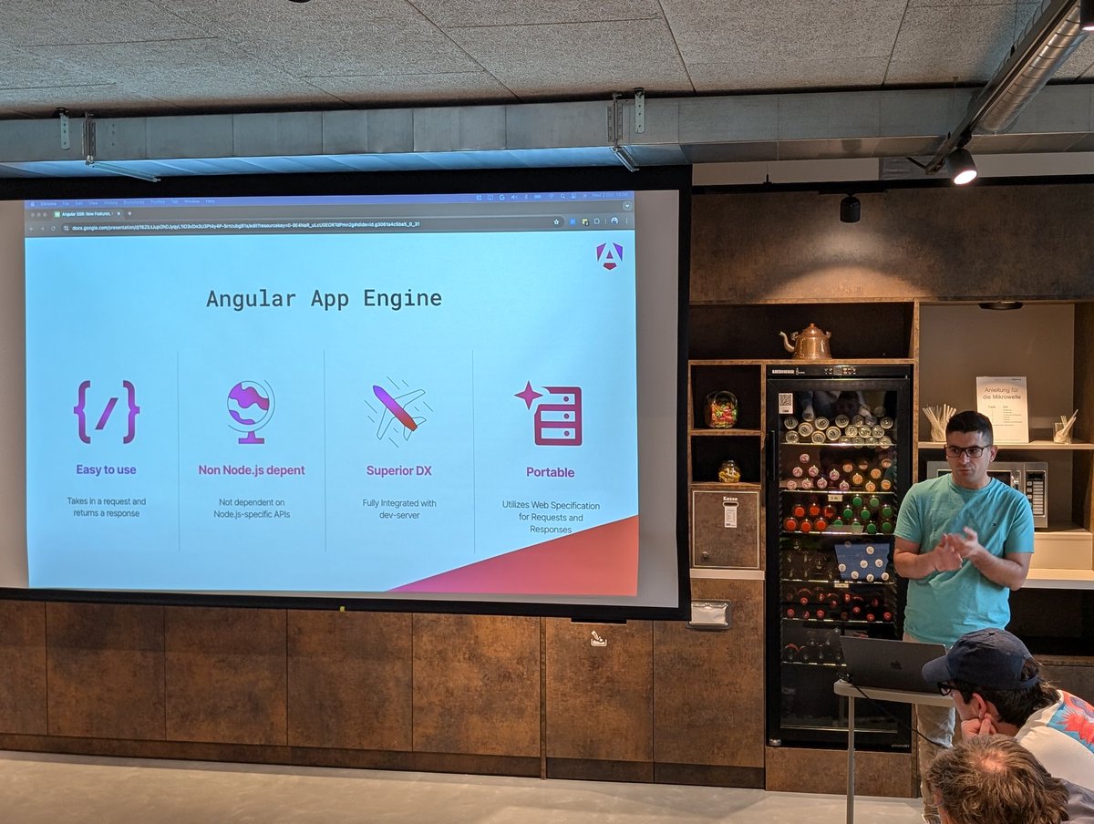 Tomas Trajan (@tomastrajan) on Twitter photo New AppEngine (replacement for older CommonEngine) for #Angular SSR coming in v19 will give us
✅ access to request and response
✅ doesn't use node.js APIs directly (portability)
✅ output modes (static & server)
✅ render mode per route ( CSR, SSR, SSG )
💯
by <a href="/AlanAgius4/">Alan Agius</a> New AppEngine (replacement for older CommonEngine) for #Angular SSR coming in v19 will give us
✅ access to request and response
✅ doesn't use node.js APIs directly (portability)
✅ output modes (static & server)
✅ render mode per route ( CSR, SSR, SSG )
💯
by <a href="/AlanAgius4/">Alan Agius</a>