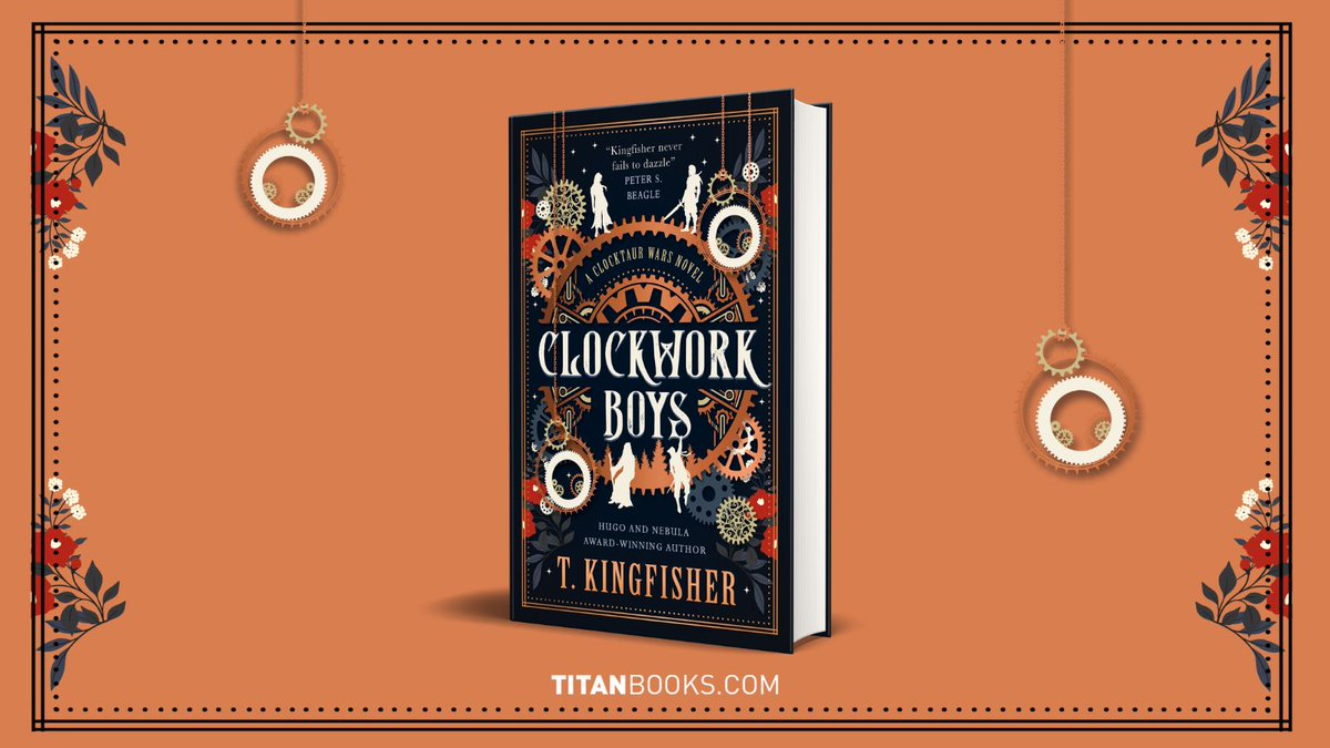 Titan Books (@titanbooks) on Twitter photo We're thrilled to be bringing CLOCKWORK BOYS by T. Kingfisher <a href="/UrsulaV/">Kingfisher & Wombat</a> to the UK with a brand new design in March 2025! ✨
Join a paladin, a forger, an assassin and a scholar as they ride out of town on an espionage mission with deadly serious stakes...
tinyurl.com/2z5rdnkj We're thrilled to be bringing CLOCKWORK BOYS by T. Kingfisher <a href="/UrsulaV/">Kingfisher & Wombat</a> to the UK with a brand new design in March 2025! ✨
Join a paladin, a forger, an assassin and a scholar as they ride out of town on an espionage mission with deadly serious stakes...
tinyurl.com/2z5rdnkj