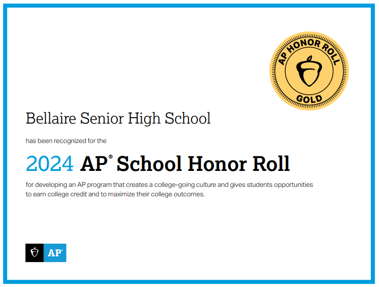 BellaireHigh's tweet photo. Congratulations! Bellaire Senior High School has earned Gold recognition on the 2024 AP School Honor Roll. #AmazingStudents #DedicatedTeachers #HighLevelInstruction #CardinalProud https://t.co/12i4dvvTRX