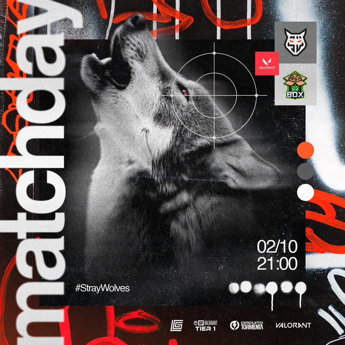 SWolvesesports's tweet photo. MATCHDAY | VALORANT
Jornada 4 @Gamesportselect
🆚 BOX Enjoyers
⏰ 21:00
📺 https://t.co/ETYuKw0OJA
#StrayWolves https://t.co/MedsiPIFU5
