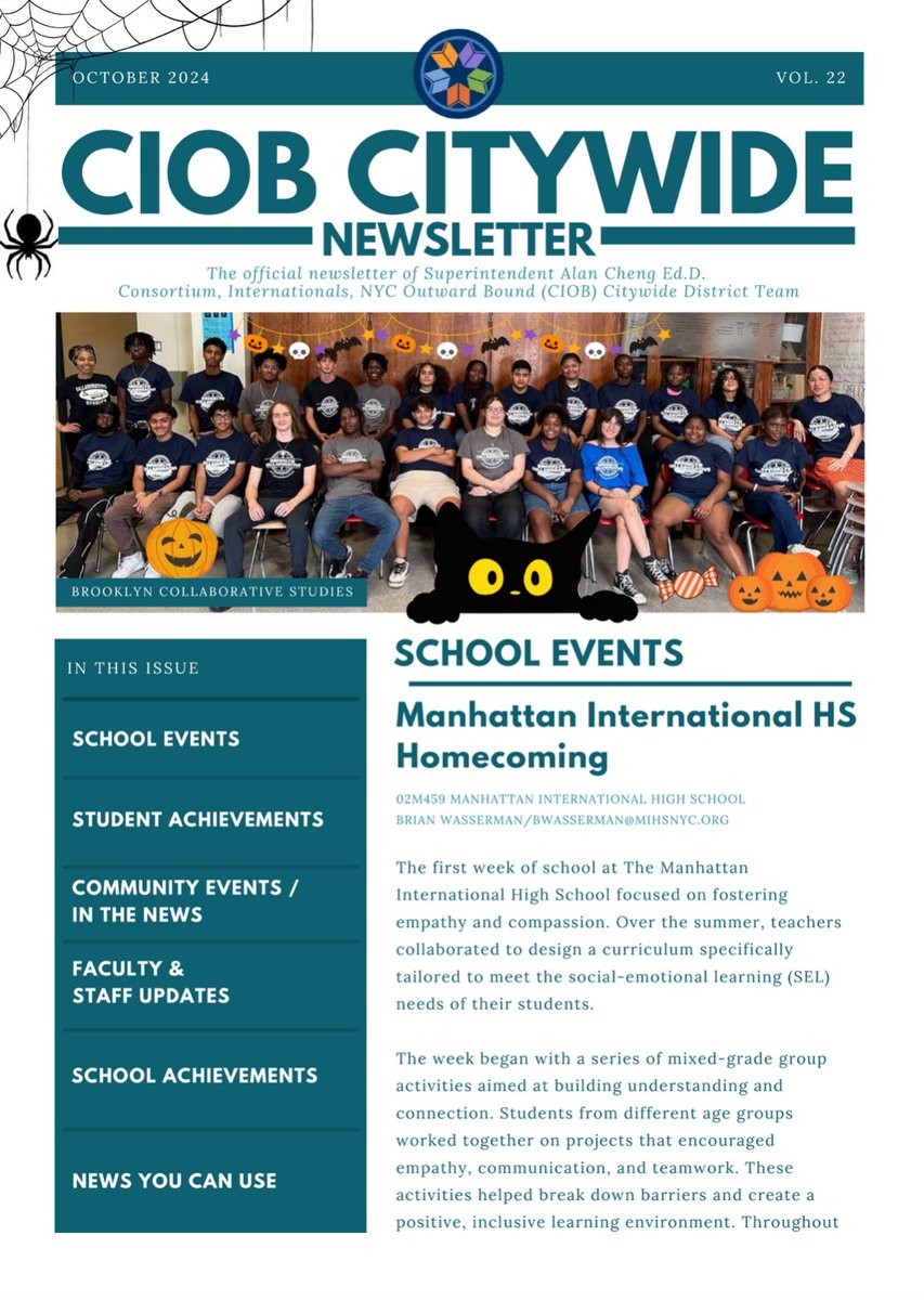 CIOBCitywide's tweet photo. Our October issue of the district newsletter is out! 🎉 Check it out for all the latest updates, events, and news happening in our schools. Be sure to give it a read and stay informed! #DistrictNewsletter #OctoberUpdates #NYCPS #StayInformed Link: https://t.co/EvhIimERK0 https://t.co/1miXdrN7QT