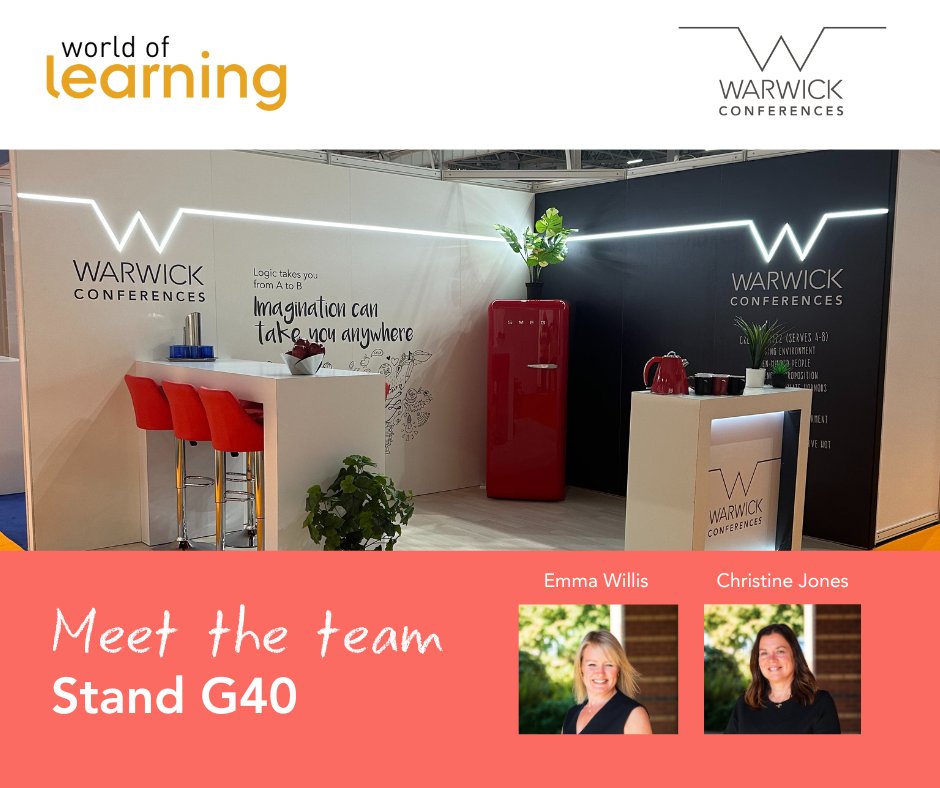 WarwickConf's tweet image. Join Warwick Conferences at World of Learning 2024!

📅 8-9 Oct 2024
📍 NEC Birmingham, Stand G40
Meet Emma &amp;amp; Christine to explore how we can support your L&amp;amp;D programmes!

#WorldOfLearning #WarwickConferences