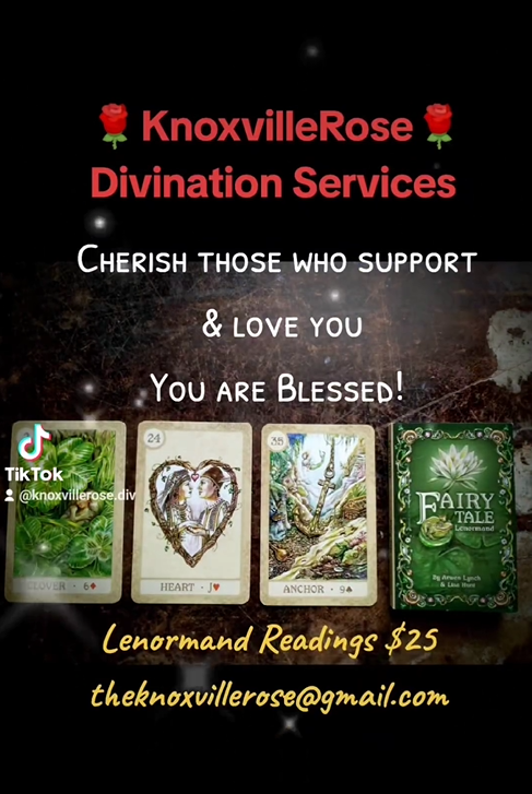 KnoxvilleRose's tweet photo. #lenormand #intuitivereading sessions still $25, email or Zoom. You can order thru my Etsy or dm to book! #divination #tarot #runes #oracles #curios #cartomancy #geomancy #dicedivination #intuitivereader #psychic #clairaudient #clairsentient #intuitivetarot #witch #wiccan #pagan https://t.co/q7Az67WQSQ