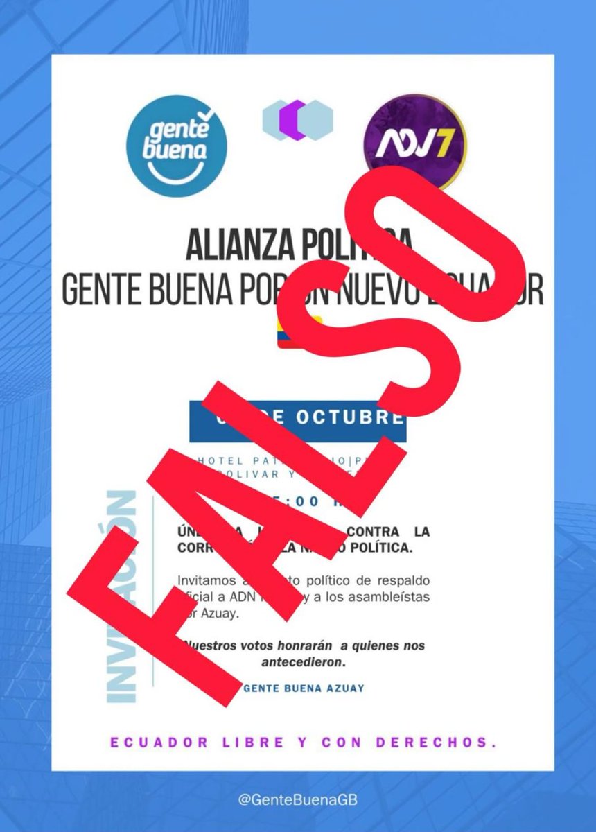 No existe ninguna ALIANZA entre #GenteBuena y #ADN.