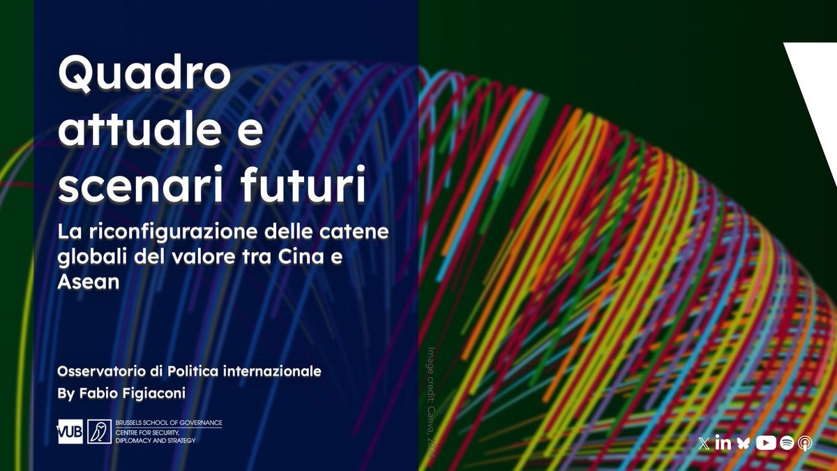 CSDS_Brussels's tweet photo. ❗New Analysis❗

Our researcher @FFigiaconi has just published a chapter with the Osservatorio di Politica Internazionale, which focuses on the reconfiguration of global value chains between #China and #ASEAN. Give it a read!

Read (in Italian)🔸
https://t.co/1BqNw3vCZR https://t.co/9NPhnFLY8o