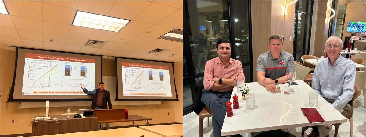 Thank you @Brian_Pfleger for a great visit and discussing exciting metabolic engineering work on producing oleochemicals.  <a href="/OU_CBME/">Oklahoma ChE</a> <a href="/ENGINEERINGatOU/">Engineering at OU</a> <a href="/UWMadCBE/">UW-Madison CBE</a> #metabolicengineering #biotechnology #geneticengineering