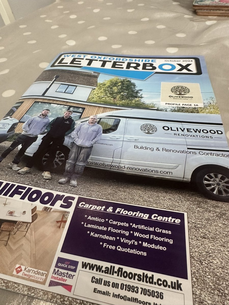 Njdecorating's tweet photo. Off work with the Lurgy and hope to be back soon .
Good job the @WitneyLetterbox just arrived . Read + cuppa 🙂
@CountryBathroo1  Roberts Garden Machinery SOTA art Gallery Witney . https://t.co/c5DZFiK6ir