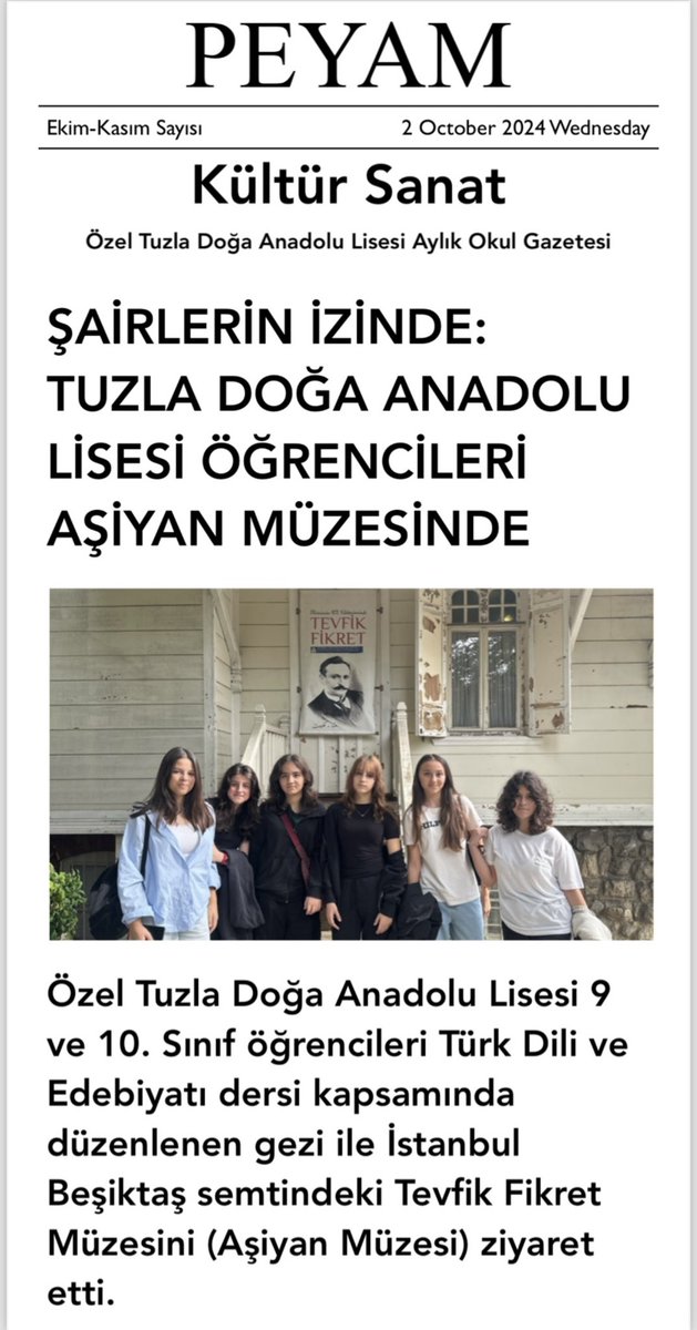 TUZLA DOGA KOLEJI EDEBIYAT tweet media