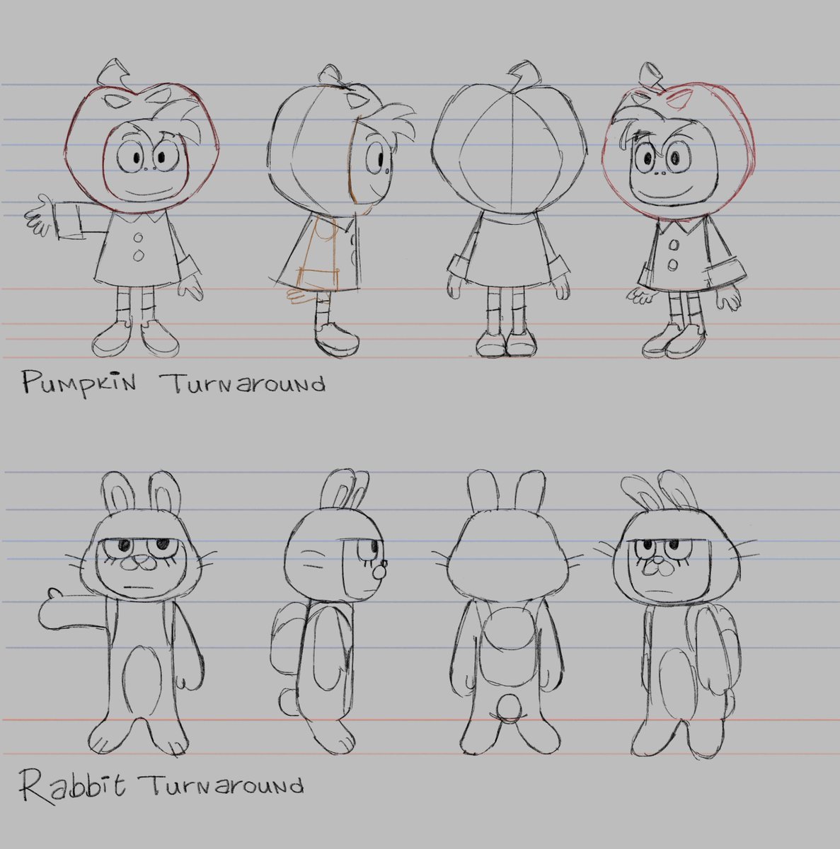 Kapoentjester's tweet photo. Character Designs I did while working on the 5 day animjam! 🎃🐰 #gobelins #animationjam #halloween #spookymonth https://t.co/WVIPozCQv5