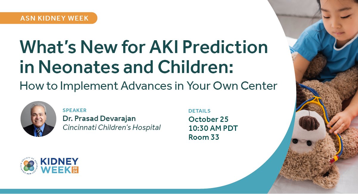 BioPortoDx (@bioportodx) on Twitter photo Attending #KidneyWk? There are so many great sessions, but this is one of our favorites.👇Will we see you there?
🎯Neonatal and Pediatric AKI: Advances in Prediction and Treatment @PrasadDeva64 @the_kidney_dude <a href="/mcstarr1/">Michelle Starr MD MPH</a> @menonshina
🗓️Oct 25
⏰10:30-12:30 PDT
📍Room 33 Attending #KidneyWk? There are so many great sessions, but this is one of our favorites.👇Will we see you there?
🎯Neonatal and Pediatric AKI: Advances in Prediction and Treatment @PrasadDeva64 @the_kidney_dude <a href="/mcstarr1/">Michelle Starr MD MPH</a> @menonshina
🗓️Oct 25
⏰10:30-12:30 PDT
📍Room 33