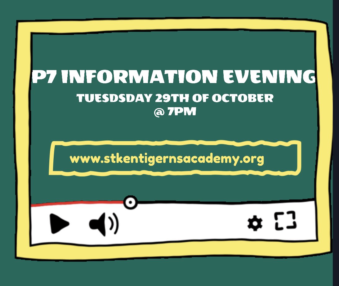 📣 Our <a href="/StKentAc/">St Kentigern's Academy</a> P7 Information evening will take place on the 29th of October at 7pm. All are welcome! 📣