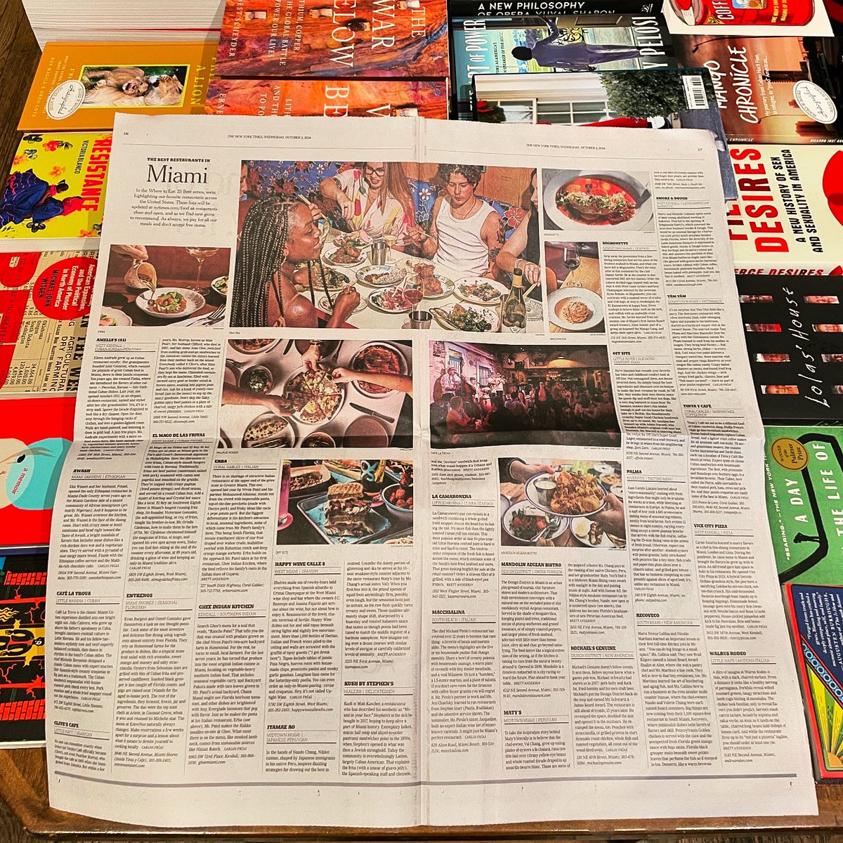 Carlos Frías (@carlos_frias) on Twitter photo Do this for me: Grab today’s print edition of <a href="/nytimes/">The New York Times</a>. Cut out the list of Miami’s 25 Best Restaurants. Stick it to your fridge. Eat your way through it over the next 365 days. Cross them out like days til Xmas.
A double-truck in the <a href="/nytimes/">The New York Times</a>: Please don’t wake me up. Do this for me: Grab today’s print edition of <a href="/nytimes/">The New York Times</a>. Cut out the list of Miami’s 25 Best Restaurants. Stick it to your fridge. Eat your way through it over the next 365 days. Cross them out like days til Xmas.
A double-truck in the <a href="/nytimes/">The New York Times</a>: Please don’t wake me up.