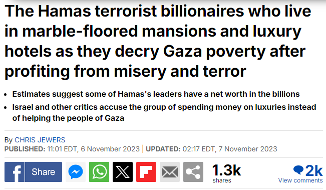 Democratic Party let thousands of antisemitic attacks happen on American soil by giving billions of dollars to greedy rich who make money of misery.