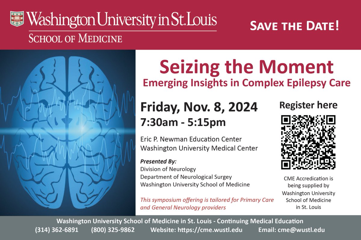 WashU Med Taylor Family Department of Neurosurgery (@washuneurosurg) on Twitter photo There's still time to register for the Nov. 8 <a href="/washumedicine/">WashU Medicine</a> Epilepsy Symposium - "Seizing the Moment: Emerging Insights in Complex #Epilepsy Care." CME credits are being offered. RSVP today.: bit.ly/3WQ13ow <a href="/WashUNeurology/">WashU Medicine Neurology</a> <a href="/JTWillieMD/">Jon T. Willie, MD, PhD</a> <a href="/fabnascimen/">Fábio Nascimento</a> There's still time to register for the Nov. 8 <a href="/washumedicine/">WashU Medicine</a> Epilepsy Symposium - "Seizing the Moment: Emerging Insights in Complex #Epilepsy Care." CME credits are being offered. RSVP today.: bit.ly/3WQ13ow <a href="/WashUNeurology/">WashU Medicine Neurology</a> <a href="/JTWillieMD/">Jon T. Willie, MD, PhD</a> <a href="/fabnascimen/">Fábio Nascimento</a>