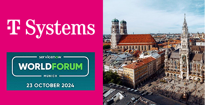 avoehringer's tweet photo. Auch dieses Jahr ist die @deutschetelekom wieder #dabei! Seit einer Dekade sind wir #ServiceNow  Partner und freuen uns auf die Kundengespräche zu use cases in IT, HR, Customer Service &amp; Supply Chain! Zu #GenAI haben wir eine Besonderheit vor Ort dabei! #WorldForum #Muenchen https://t.co/QpTs9a0see