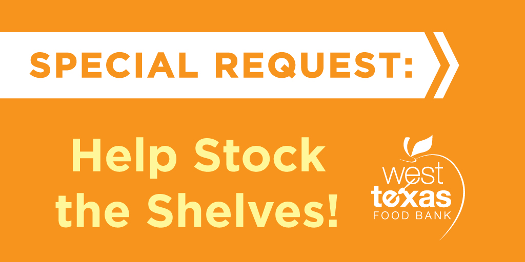 This #Fall, YOU can help #StockTheShelves for West Texans who need it most. Will you join us? 🥫 bit.ly/3Zj8jw3