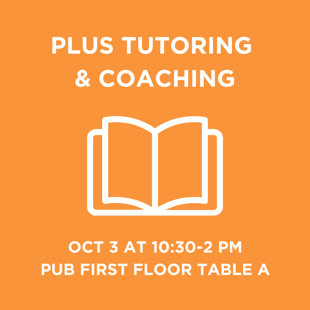 EWUCSTEM's tweet photo. 🎓 Need a boost this fall quarter? PLUS Tutoring &amp; Coaching has your back! 💡 Whether you’re looking for help with classes or strategies to manage your time, PLUS has you covered.

Stop by to sign up for free tutoring &amp; academic coaching on a first-come, first-served basis! https://t.co/kIlBQgVTzg