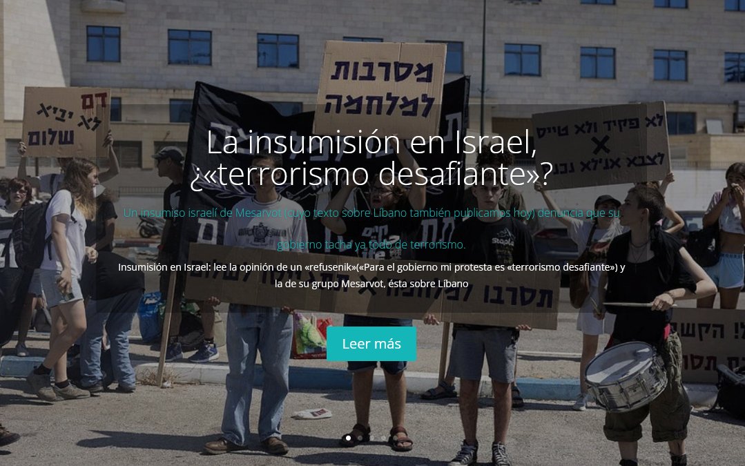 #DiaInternacionalDeLaNoViolencia : te habla desde enpiedepaz.org/la-insumision-… un "refusenik", insumiso israelí de la red antimilitarista <a href="/Mesarvot_/">Mesarvot מסרבות</a> encarcelado: sobre la resistencia desde la #noviolencia que ha ofrecido la gente palestina y la manipulación que practica el #sionismo