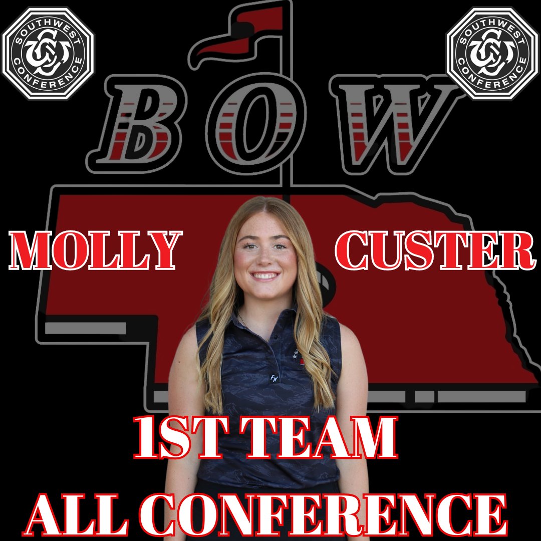 Broken Bow Girls Golf (@bowgirlsgolf) on Twitter photo With her top-5 finish yesterday, <a href="/custer_molly/">molly custer</a> becomes, to our knowledge, the second 4x All Southwest Conference performer in our program's history. She has achieved 3x 1st Team and 1x 2nd Team finishes. With her top-5 finish yesterday, <a href="/custer_molly/">molly custer</a> becomes, to our knowledge, the second 4x All Southwest Conference performer in our program's history. She has achieved 3x 1st Team and 1x 2nd Team finishes.