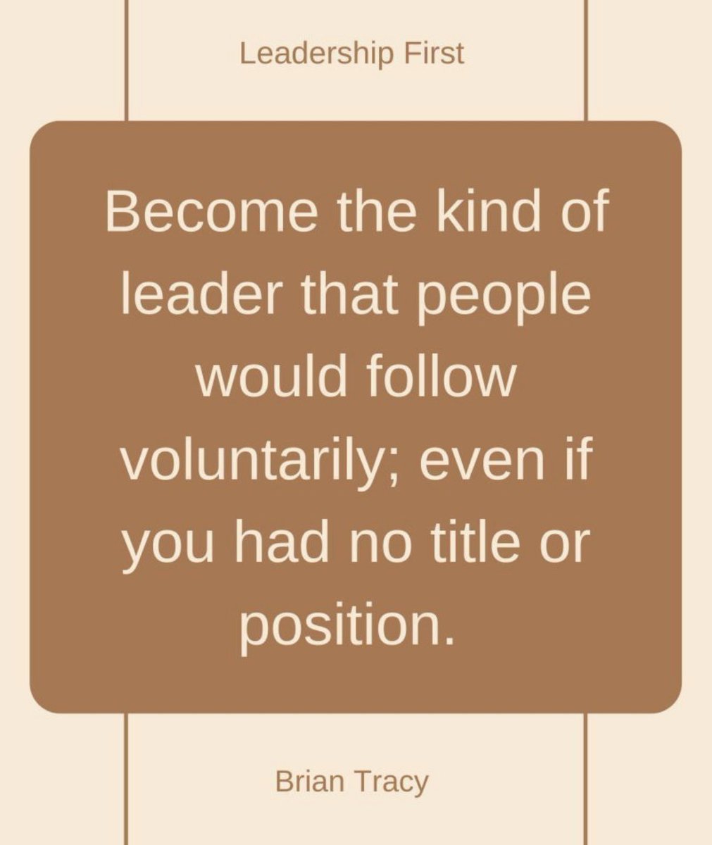 Be a leader of influence not necessarily one of power…