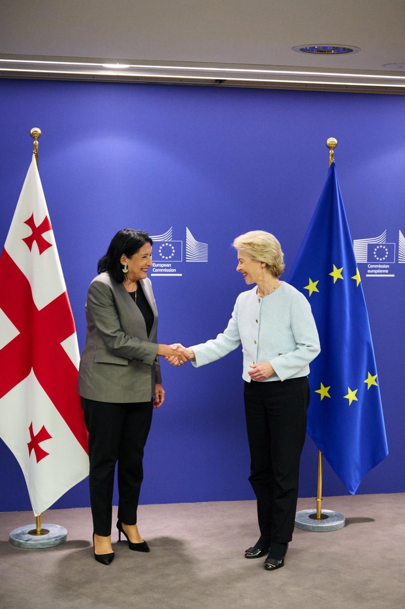 Dear President <a href="/Zourabichvili_S/">Salome Zourabichvili</a>, I have great respect for your commitment to Georgia's European path.
 
Our meeting comes at an important moment—the upcoming elections will be a crucial test for Georgia’s democracy.
 
And a defining moment for the future of EU-Georgia relations.