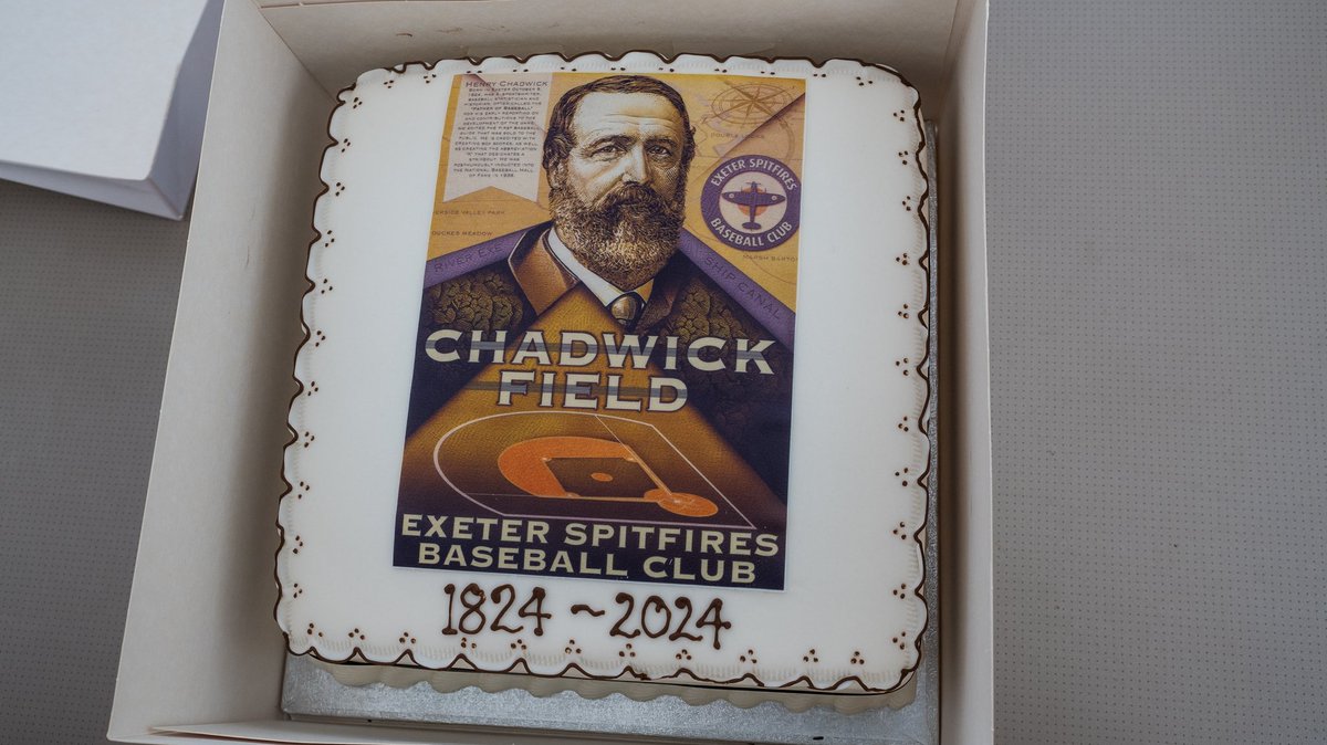 mattedcous's tweet photo. @FightingTalk316 @rickedwards1 @KatharineMerry @thomgibbs @Manny_Official @IanMooreAuthor The @ExeterSpitfires held a 200th birthday party for the Baseball Hall of Famer Henry Chadwick who was born in the city. Which current sports person will still be remembered/honoured in 2224? https://t.co/f4hLHbsjFV