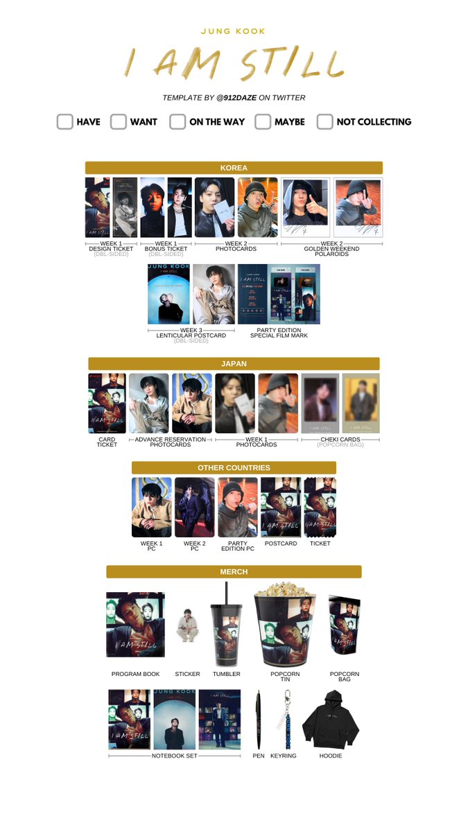 ジョングク I AM STILL 特典 トレカ 16点 まとめ売り BTS BTS ジョングク 『JUNG KOOK: I AM STILL』 入場者特典 BTS JUNGKOOK