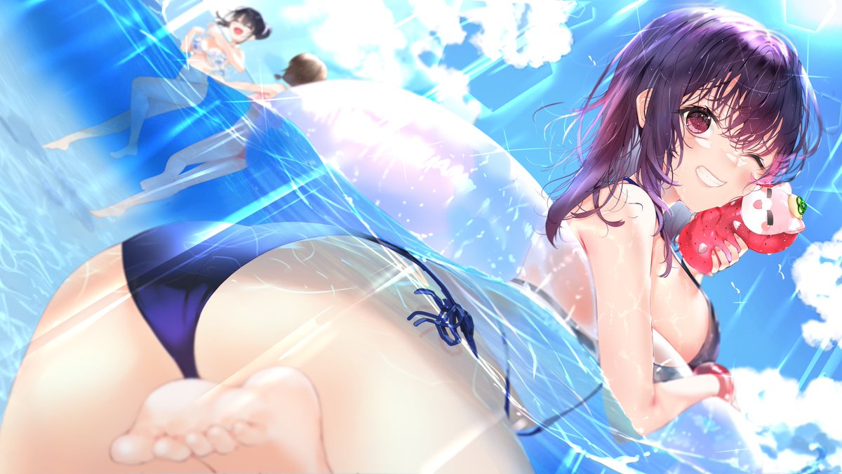 #制服彼女2
エンターグラムさんの桃尻芹香ちゃん描きました～!少し遅めの夏イラストです! 