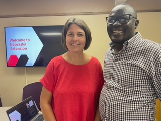 UNL_IANR's tweet photo. Kenyan leader Elly Opondo visited Nebraska to learn sustainable farming techniques from @UNLExtension! His goal? To boost his community’s garden and livestock efforts, providing nutritious meals for 250+ children in Kisumu. 🌱🐓 https://t.co/sKwFHYeip9