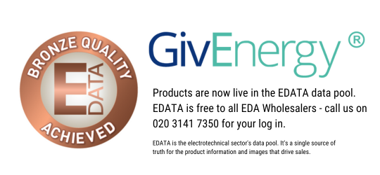 Latest manufacturer to go-live in the EDATA data pool with their products is <a href="/GivEnergy/">GivEnergy</a>. With a total of 271,066 products from leading manufacturers live in the data pool surely every EDA Wholesaler should be claiming their FREE EDATA access: eda.org.uk/etim-edata/reg…
