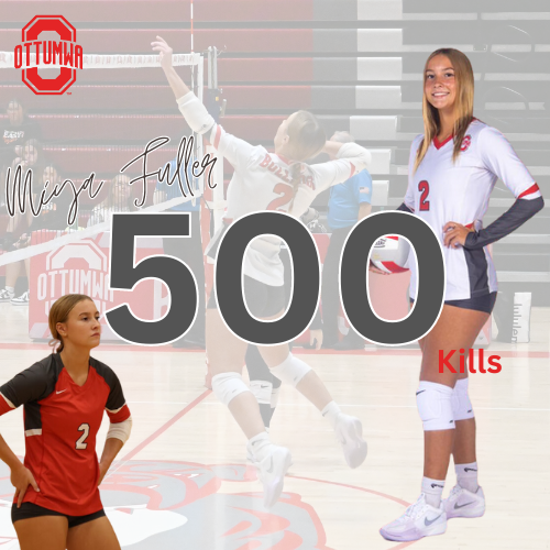 Huge congratulations to OHS Volleyball senior Miya Fuller for hitting the impressive milestone of 500 kills! #GoDogs #BeTheBest #SetTheStandard
