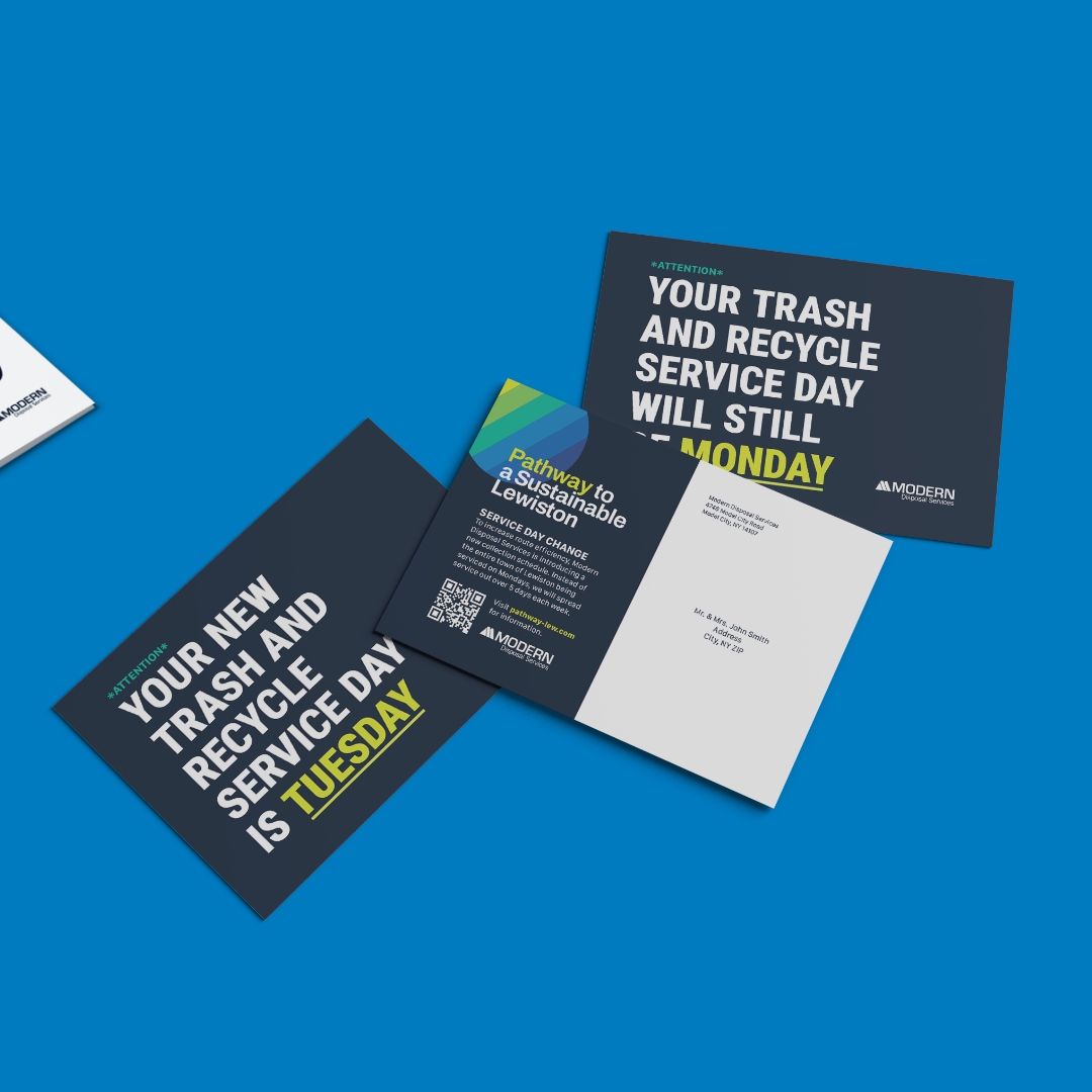 MrSmithAgency's tweet photo. Modern Disposal / “Pathway” Campaign

#sustainability #recycling #design #graphicdesign #graphicdesigner #graphicdesigners #designstudio #designagency #brandidentity #visualidentity #logodesigner #logodesigns #logotype #logomaker #branding #brand #designer #designers #buffalo https://t.co/Vd7GXKwiUf