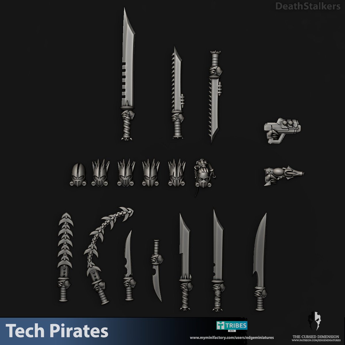 PascalCleroux's tweet photo. Another month, another set of sculpts.  8mm Cursed Elves - Flesh Warriors, 8mm Tech Elves Set 07, 28mm Tech Pirates - Death Stalkers and 28mm Bikers of Change.

Crazy I've been doing this for 4 years already, how time flies! 

Out on Tribes / Patreon

https://t.co/i5bndwVZ9C https://t.co/2Px5guW9PJ