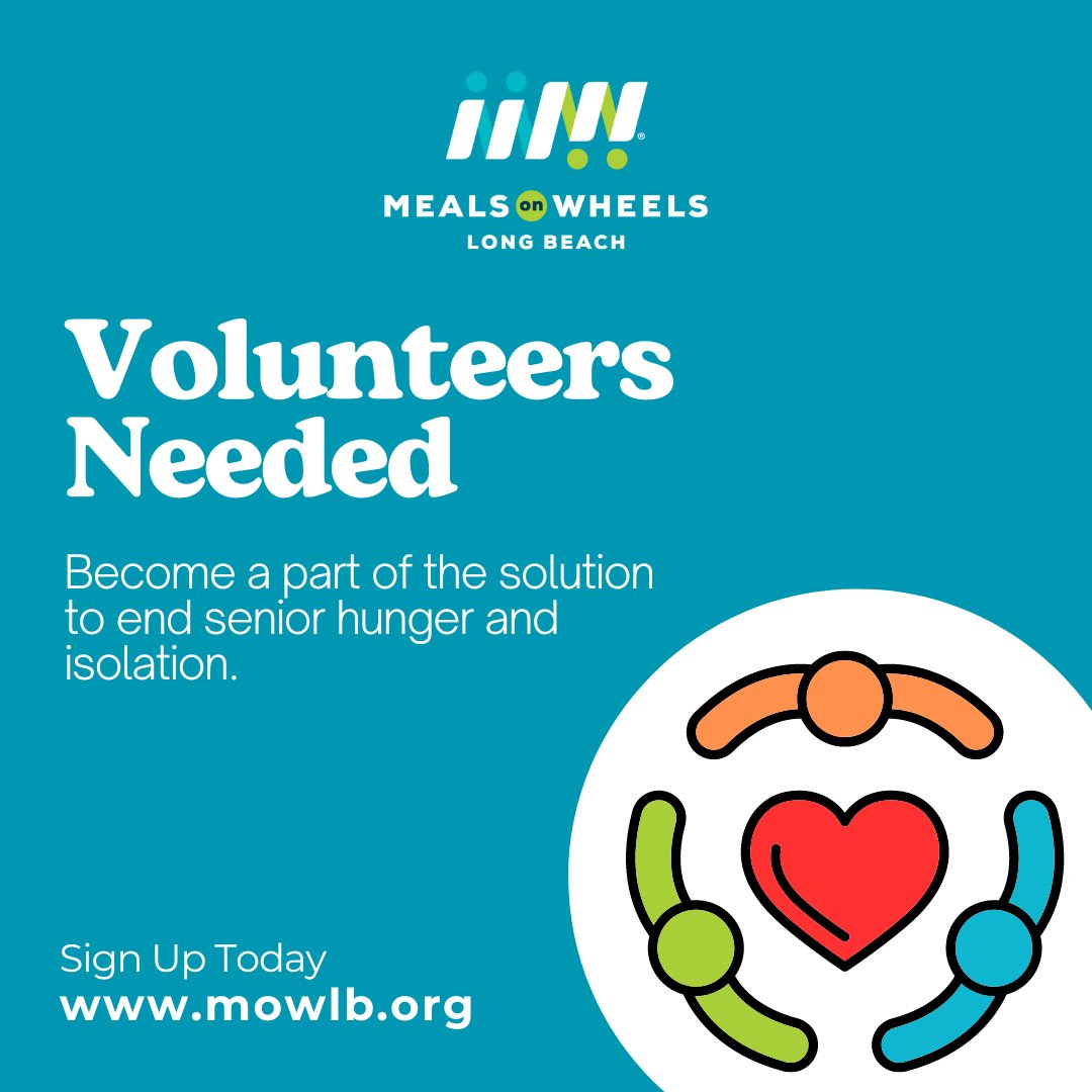 We need dedicated individuals to help deliver meals and a friendly smile to vulnerable seniors in our community. Whether you have a few hours to spare or can commit to a regular schedule, your help is invaluable to us.

Sign up at mowlb.org.
#longbeach
