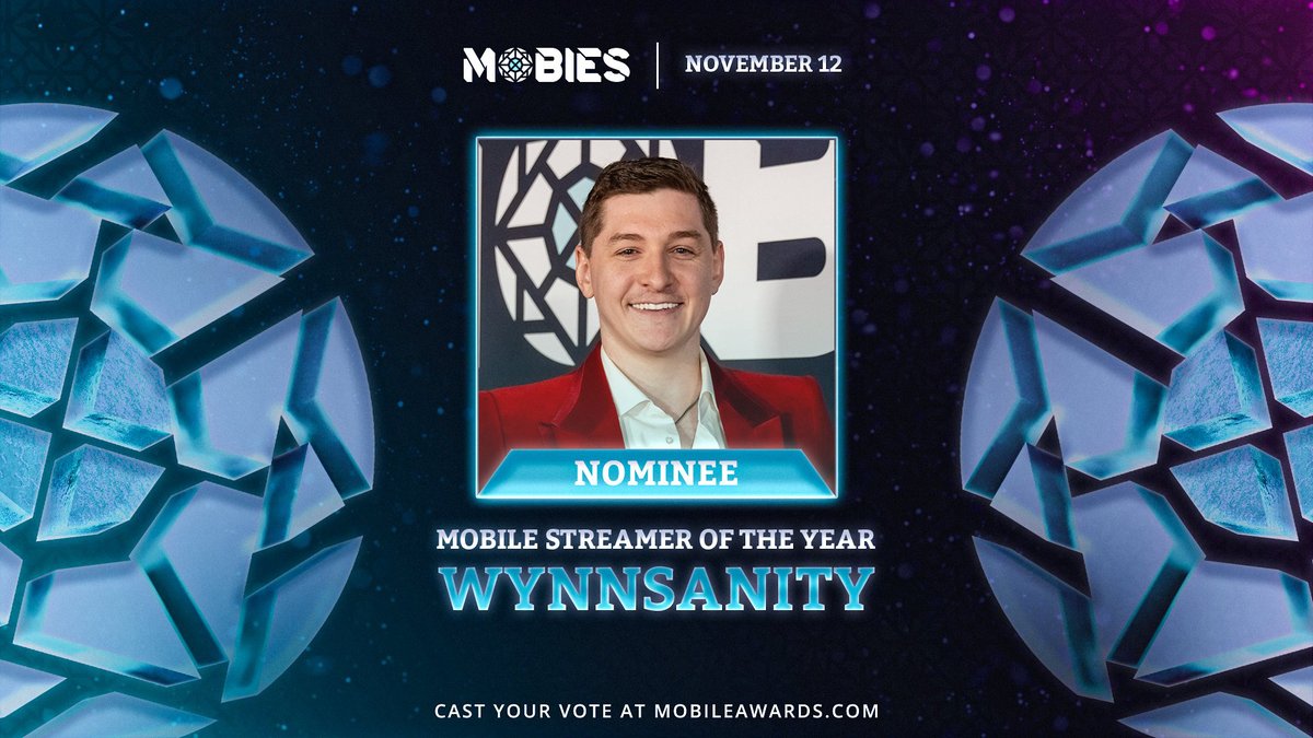 I've been nominated for Mobile Streamer of the Year at the Mobile Awards! This is a dream come true, and I am honored to be nominated!

Vote for me every day until November 12th!

mobileawards.com