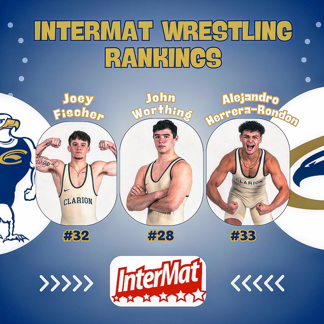 WrestlingCUP's tweet image. Currently there are 3️⃣ Golden Eagles ranked in the latest Intermat national rankings.