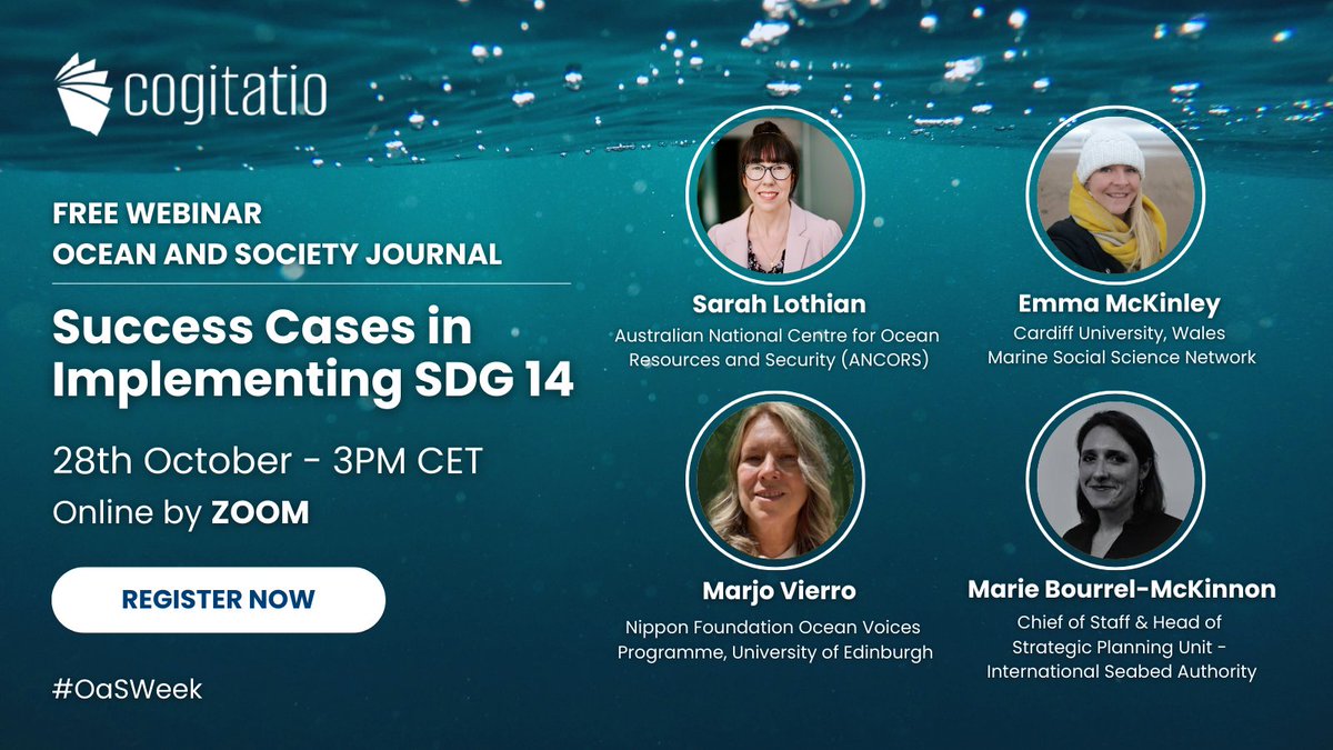 Ocean and Society (@cogitatiooas) on Twitter photo Who are the outliers in implementing SDG 14?
What underpins their success and what lessons can we learn from their stories?
Join <a href="/DrSarahLothian/">Dr Sarah Lothian</a>, <a href="/EmmaJMcKinley/">Dr Emma McKinley</a>, Marjo Vierro and Marie Bourrel-McKinnon for a webinar on these issues and more!
+ info👉shorturl.at/rXbNk Who are the outliers in implementing SDG 14?
What underpins their success and what lessons can we learn from their stories?
Join <a href="/DrSarahLothian/">Dr Sarah Lothian</a>, <a href="/EmmaJMcKinley/">Dr Emma McKinley</a>, Marjo Vierro and Marie Bourrel-McKinnon for a webinar on these issues and more!
+ info👉shorturl.at/rXbNk