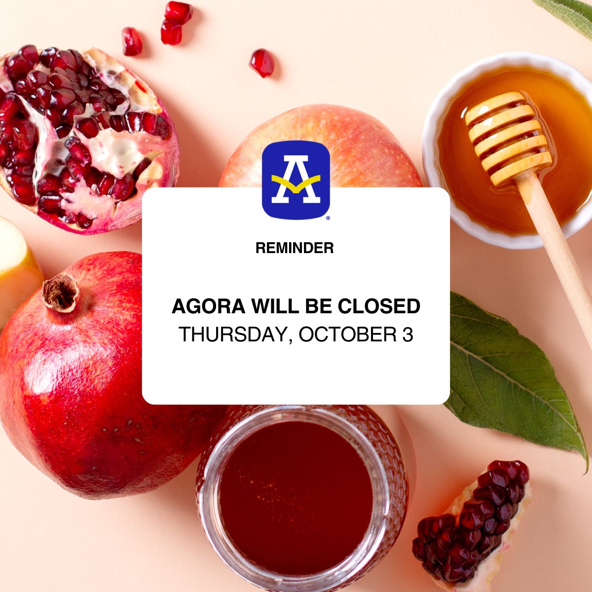 🗓️ As a reminder, school and offices will be closed tomorrow, October 3rd, in observance of Rosh Hashanah. We'll see you back here on Friday!