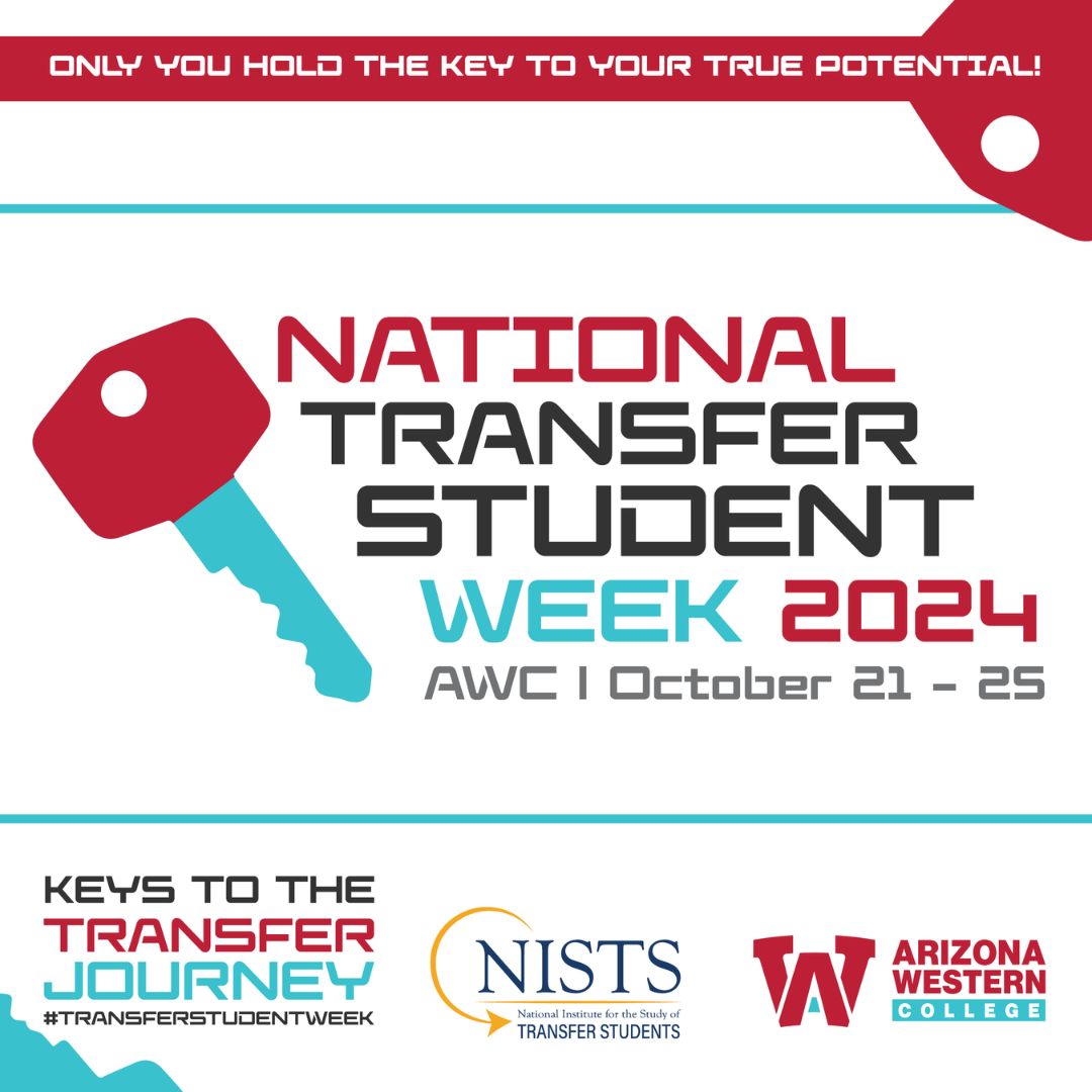 AwcTransfer's tweet photo. #AWC #ArizonaWesternCollege #TransferServices #transferstudents
#NationalTransferStudent #transfer #AWC #ArizonaWesternCollege #transferstory #nationaltransferstudentweek https://t.co/WXEoyDO8CI