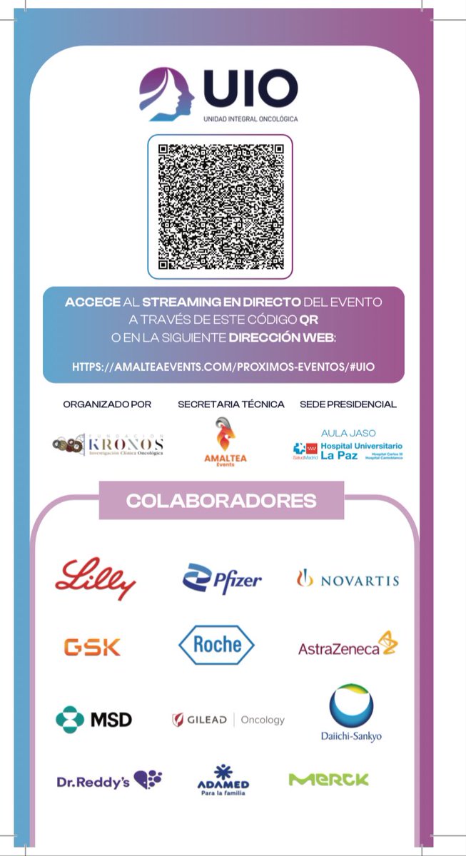 El próximo 15 de Octubre se celebrará la II Jornada de la Unidad Integral Oncológica (UIO) del Hospital Universitario La Paz. Para pacientes y profesionales sanitarios, presencial y también con retransmisión en streaming.