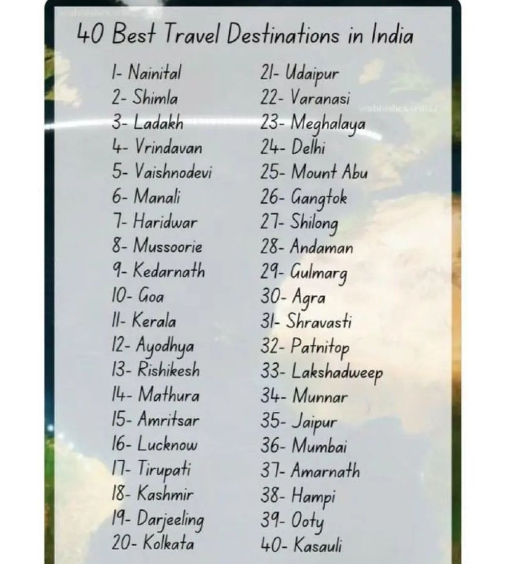 multibaggerwala's tweet image. As markets are boring these days, you can visit any of these🤗

#livelife
#spendmoney