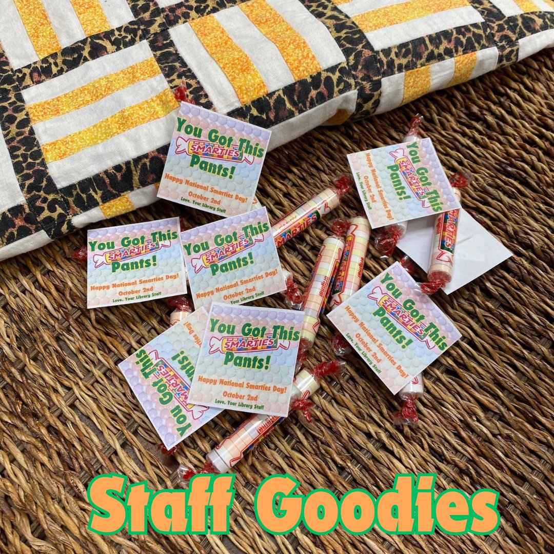 WMJHlibrary's tweet image. Happy National Smarties Day to some of the SMARTest people I know! So proud to be a Jaguar, and love to celebrate our staff. @wmjhjaguars #katylibraries #passiveprogramming @Smarties #mailboxtreats #teacherslovecandy #lovefromthelibrary #weloveourstaff