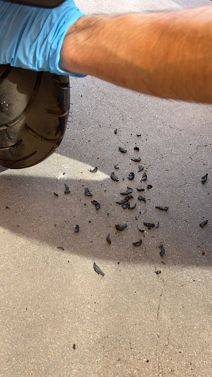 itsjoeberman's tweet photo. @scottsdaleazgov @ScottsdalePD you’re lucky I didn’t die today as you freshly paved between Hayden and the 101 on Bell Road with absolutely no signage. Asphalt caked &amp; baked on my motorcycle tires, with absolutely no traction to the point I lost control. May need new tires https://t.co/IE2FG32yvw