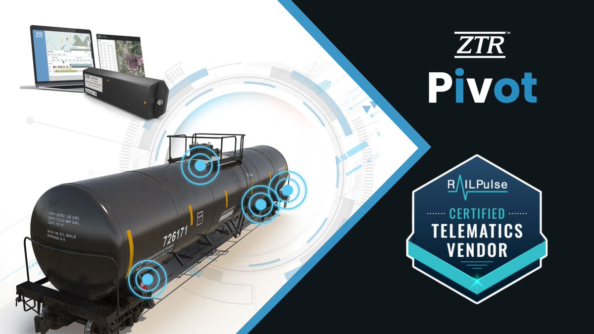 ZTR’s Pivot is now RailPulse-certified, marking a key step in advancing rail technology and optimizing operations. Thanks to RailPulse and its members for supporting innovation! 

Read more: ztr.com/news/ztr-achie…

#RailTechnology #ZTR #RailPulse #Telematics #InnovationinRail